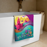 Close-up of the soft texture of the Mermaid Lagoon Bath Towel